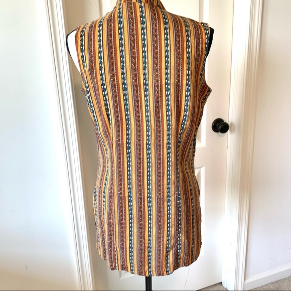 Vintage ANNA And FRANK Silk Button Down—SZ. Sm - Picture 4 of 10